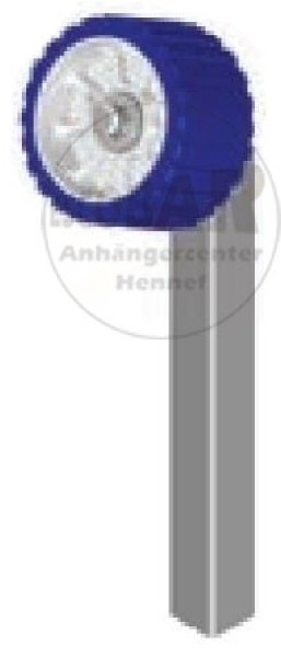 Sliprolle blau Ø 128 mm x 75 mm breit mit Schieberohr